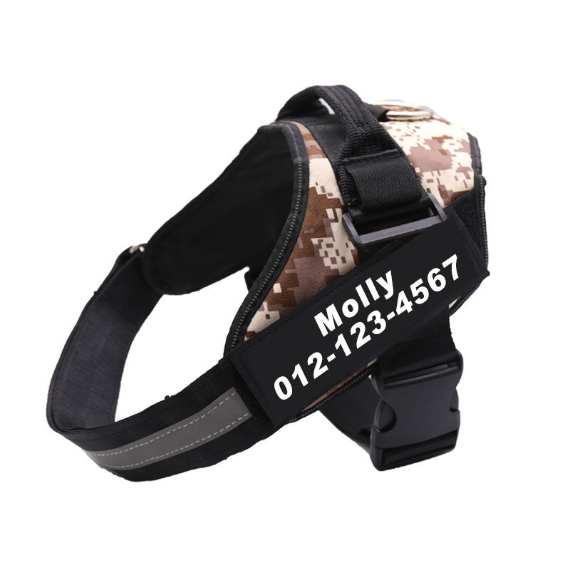 Personalized Dog Harness Reflective Breathable Adjustable