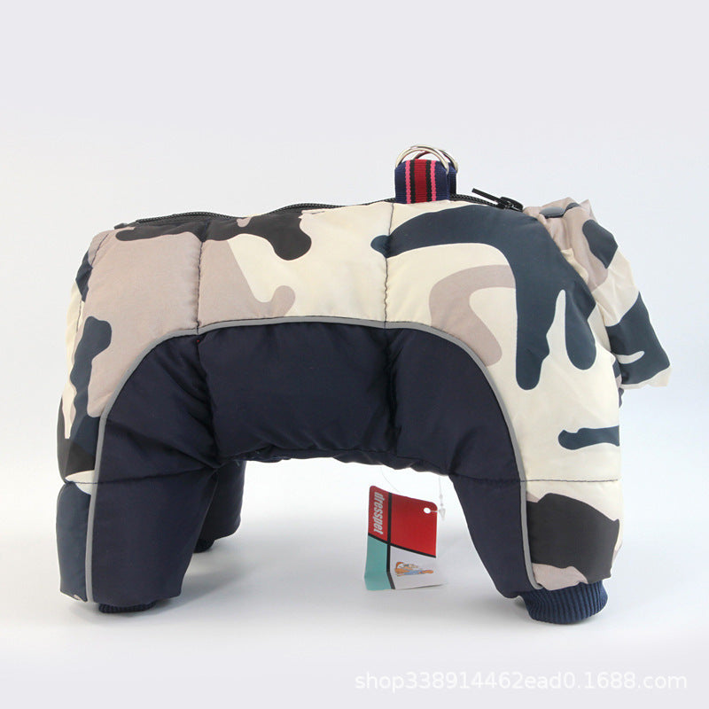 dog winter teddy cotton coat